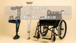 ハンズフリー松葉杖(アイウォークフリー3.0)、松葉杖、車椅子